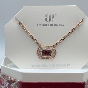 Bomb Party January 2024 Necklace CALL ME CLASSY RBP6816 Garnet/Diamond CZ